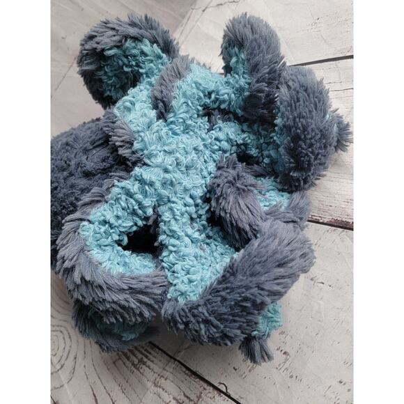 Manhattan Toy Co. Blue Two-Tone Eight Legged Octopus 12 In Long Stuffed Plush - Picture 3 of 6